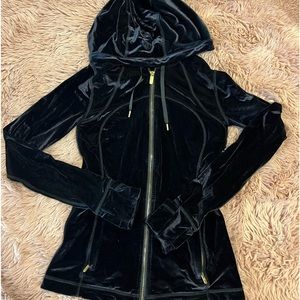 NWOT SPECIAL EDITION LULULEMON DEFINE HOODED JACKET CRUSHED VELVET BLACK GOLD